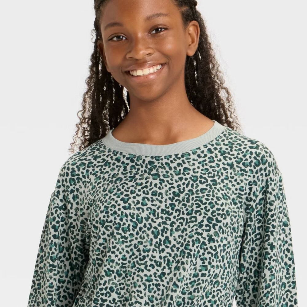 Girls' Modal French Terry Crewneck Sweatshirt - All In Motion™ size XXL - Picture 3 of 3